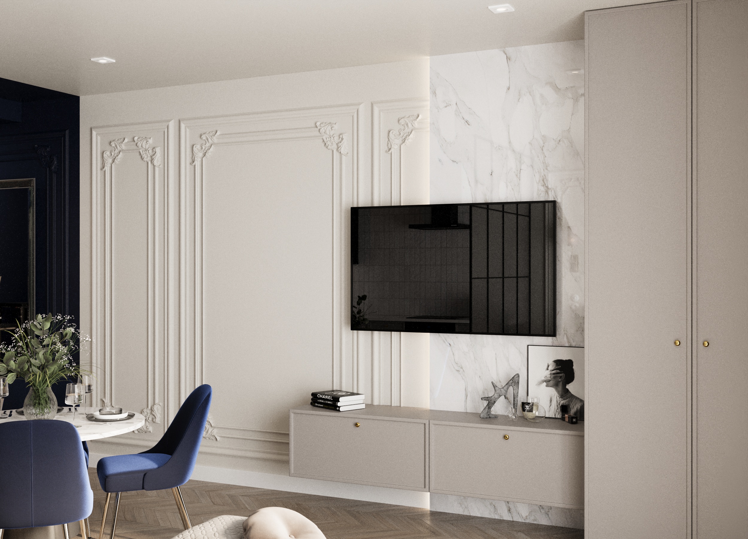 Projekt wnętrza mieszkania 24 m² – VM Projekt